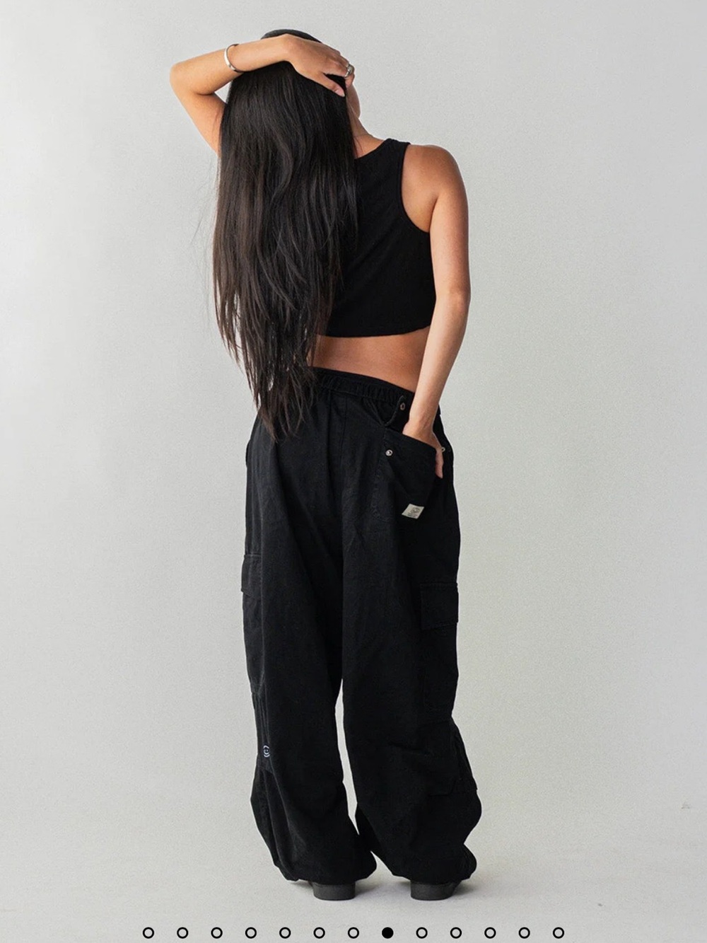 smiley logo parachute pants - Picture 5 of 5